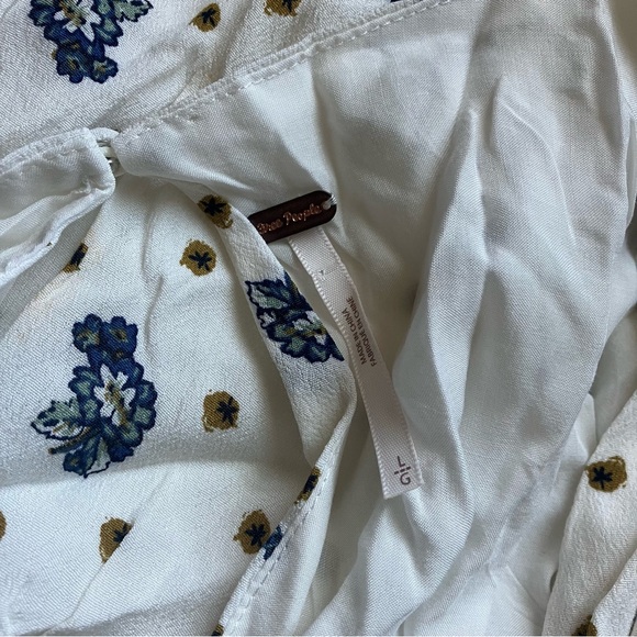 Free People Two Faces Floral Mini Dress in Tea Combo size Large - Picture 8 of 9